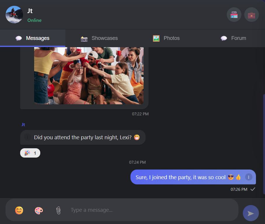 Chat screenshot